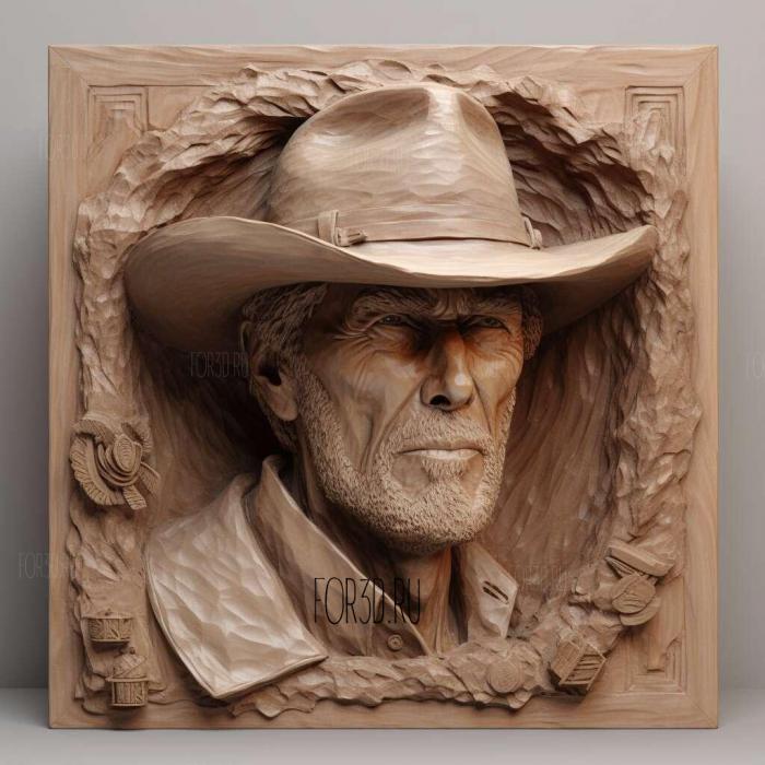 clint eastwood 3 stl model for CNC